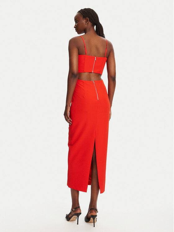 Bardot Bardot Koktejlové šaty Martini 58535DB Červená Slim Fit