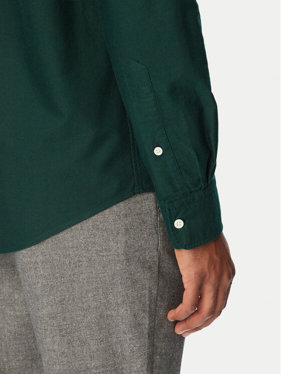 Tommy Hilfiger Tommy Hilfiger Hemd Solid Heritage MW0MW35774 Dunkelgrün Regular Fit