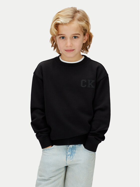 Calvin Klein Jeans Bluza LVCKSJB07B Czarny Relaxed Fit