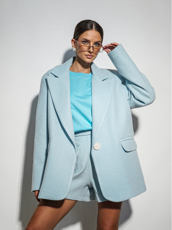 LilaLou LilaLou Marynarka Nesto Niebieski Oversize