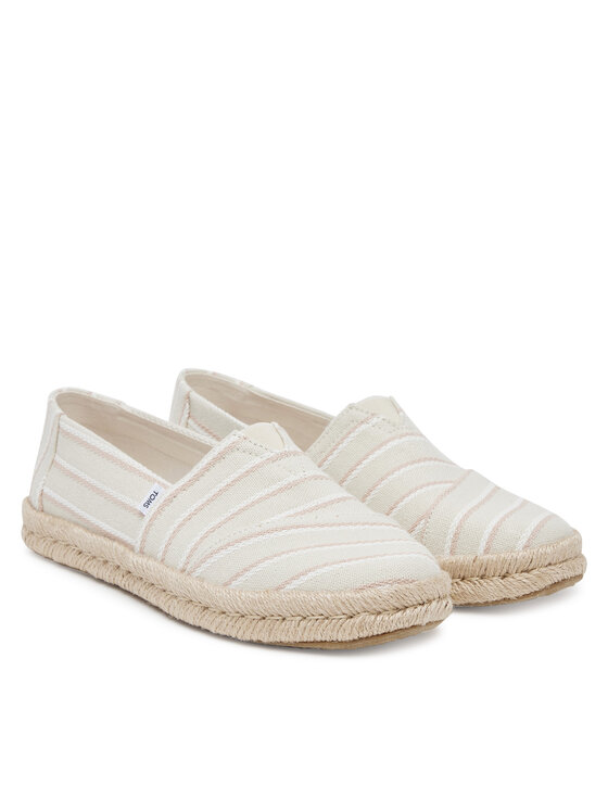 Toms Toms Еспадрильї Natural Woven Stripes 10021816 Бежевий