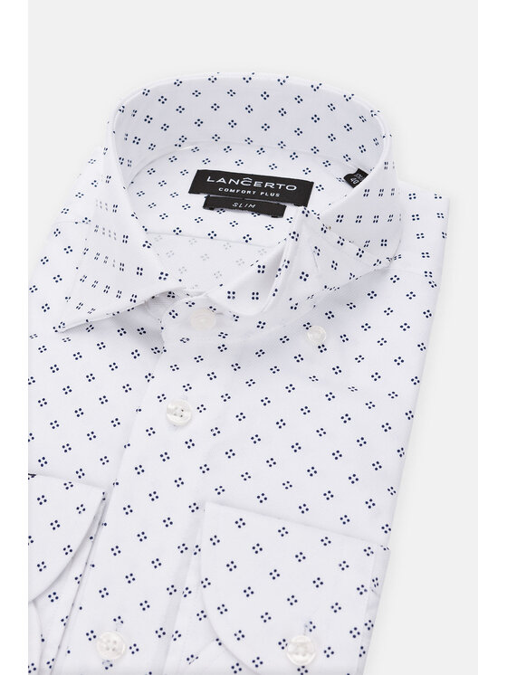 Lancerto Lancerto Koszula Javier KO073122000022 Biały Slim Fit