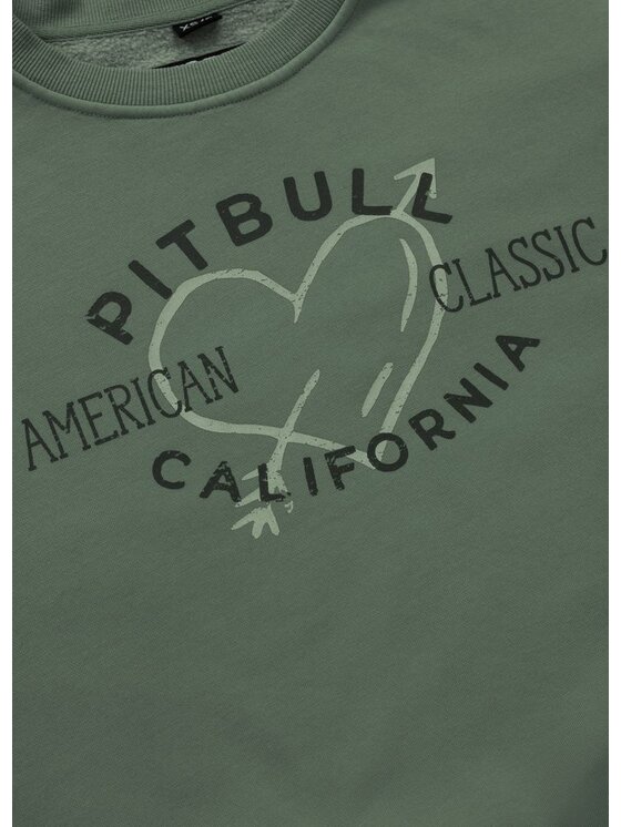 PITBULL PITBULL Bluza MANZANITA HEART Zielony Regular Fit