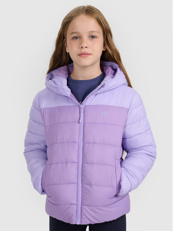 4F 4F Kurtka puchowa OUTERWEAR Fioletowy Regular Fit