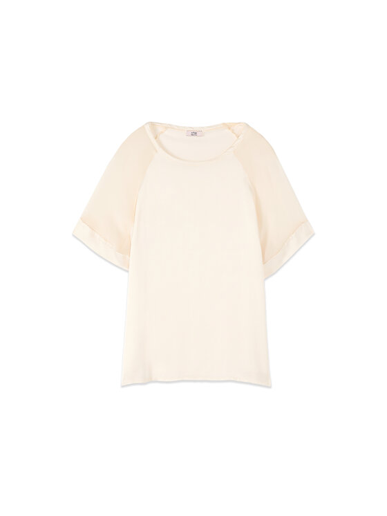 Oltre Oltre Bluzka 2118J000905N021 Biały Regular Fit