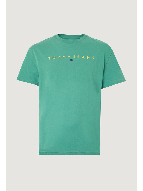 Tommy Jeans Tommy Jeans T-shirt TJM REG LINEAR LOGO Verde Casual Fit