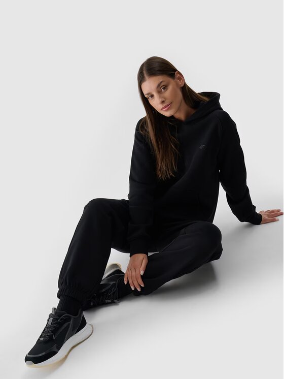 4F 4F Mikina 4FWMM00TSWSF1764-20S Čierna Regular Fit