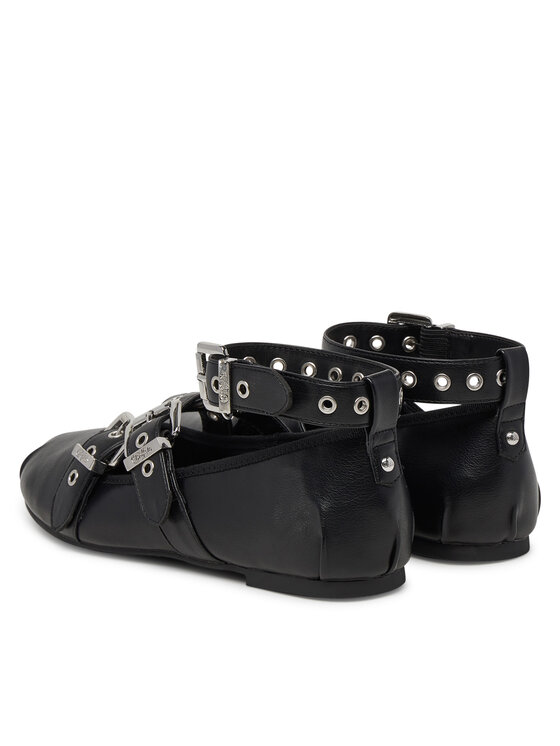 Buffalo Buffalo Ballerinas Daphne Mary Buckle 1620029 Schwarz