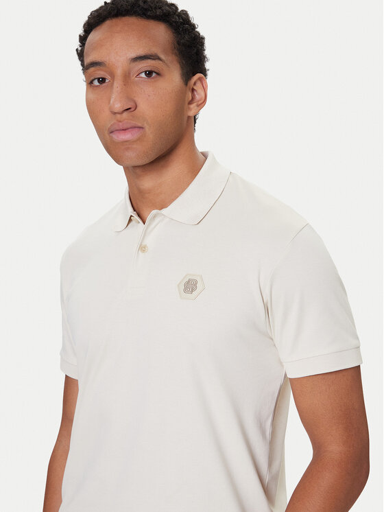 BOSS BOSS Tricou polo Future 50543891 Écru Regular Fit