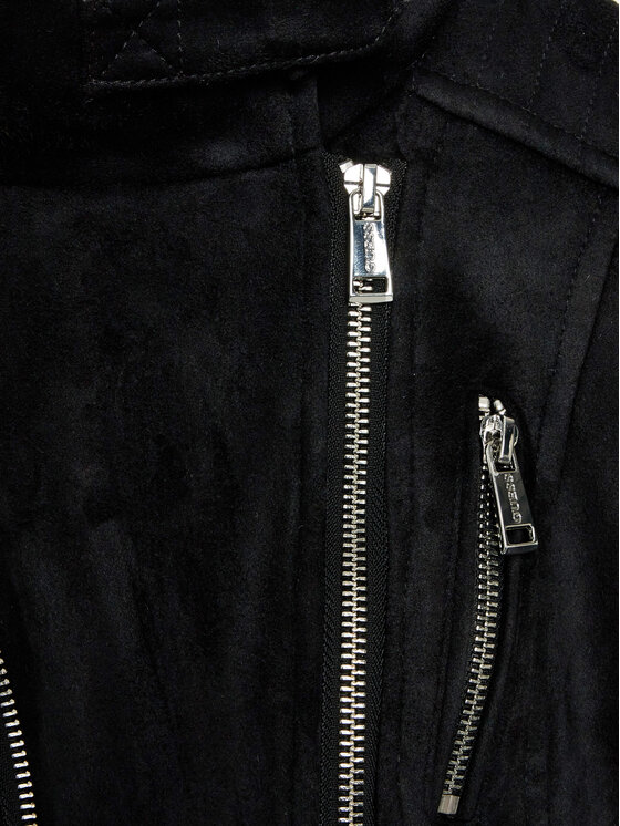 Guess Guess Μπουφάν από απομίμηση δέρματος J1BL30 WE0L0 Μαύρο Regular Fit
