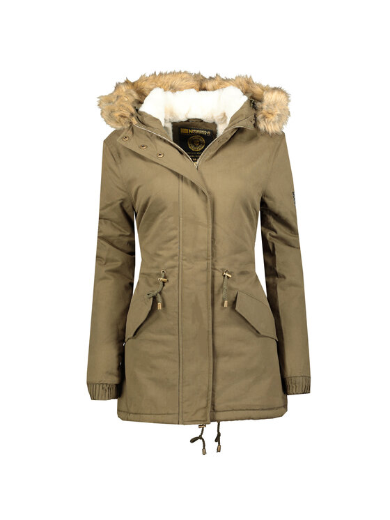 Geographical Norway Geographical Norway Parka WQ833F/GN-KAKI Zielony Reglan Fit