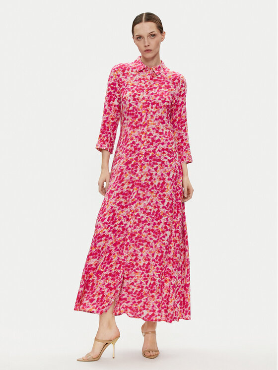 YAS Φόρεμα πουκάμισο Savanna 26022663 Ροζ Loose Fit