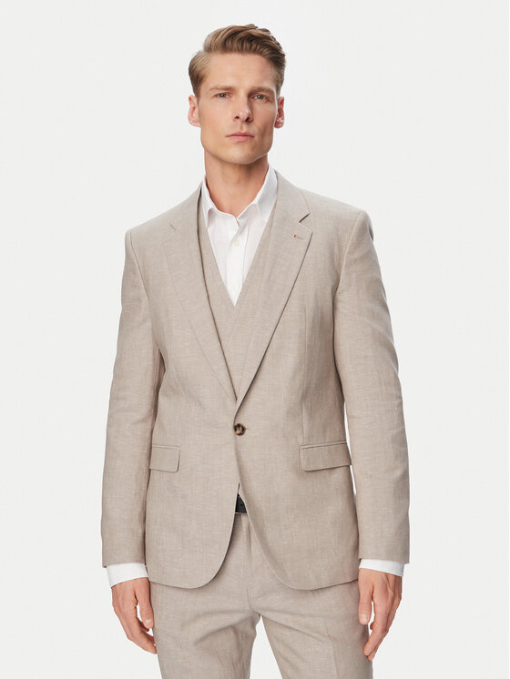HUGO HUGO Garnitur Arti/Hesten242V1X 50559671 Beżowy Extra Slim Fit