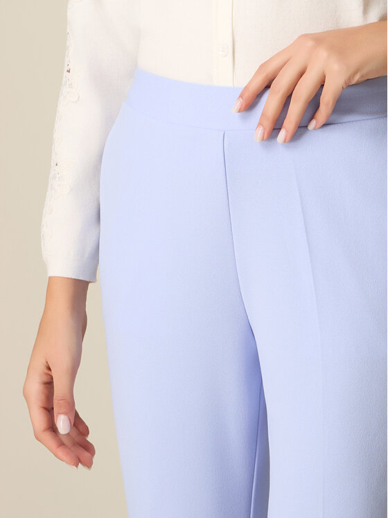 Oltre Oltre Spodnie materiałowe P273J102543N004 Turkusowy Regular Fit