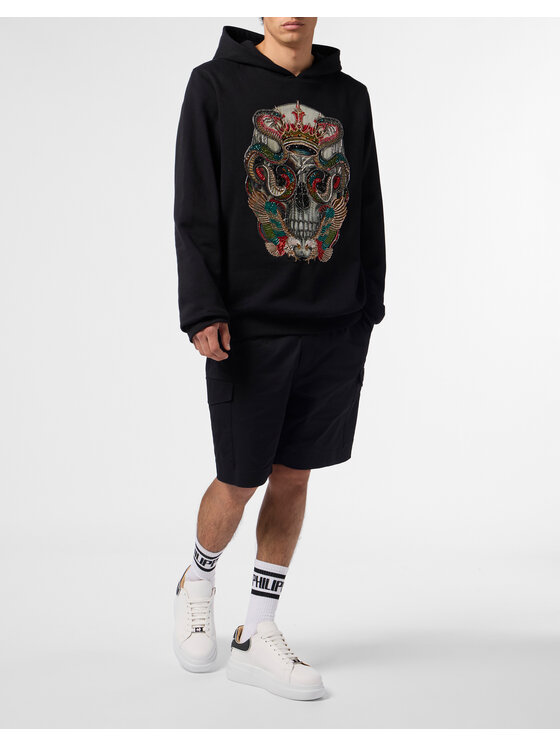 PHILIPP PLEIN PHILIPP PLEIN Bluza 29019 Czarny Regular Fit