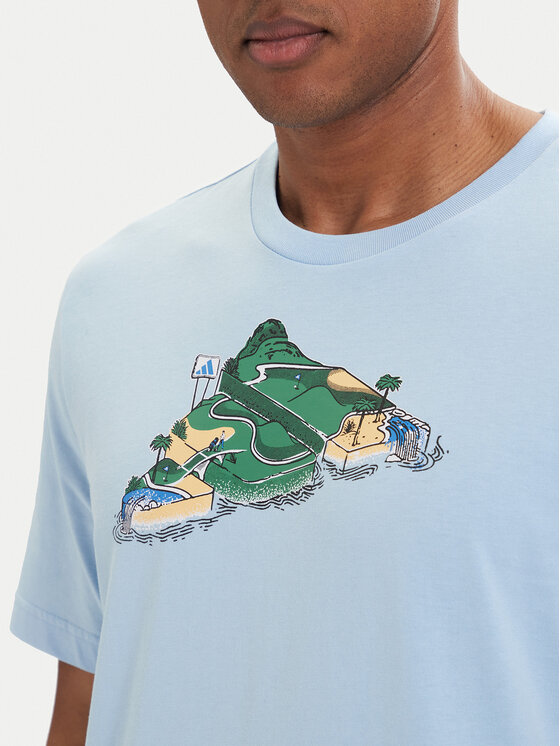 adidas adidas T-Shirt Novelty Mini Graphic JZ5038 Světle modrá Regular Fit