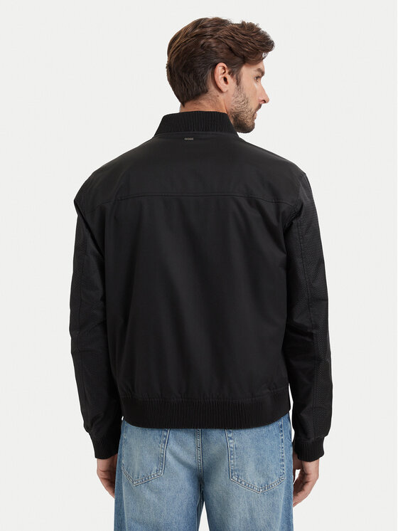 BOSS BOSS Куртка бомбер H-Covor 50564412 Чорний Relaxed Fit