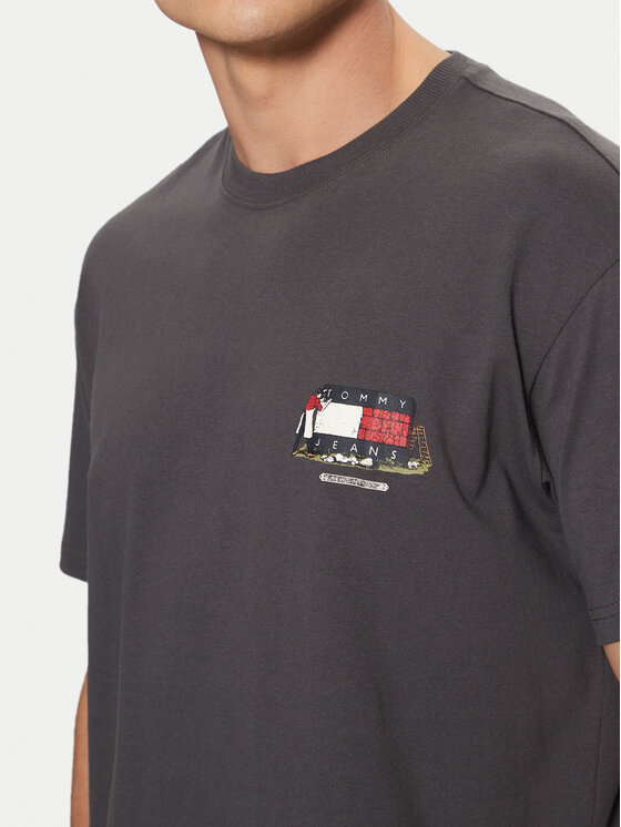 Tommy Jeans Tommy Jeans T-shirt Novelty DM0DM20351 Siva Relaxed Fit