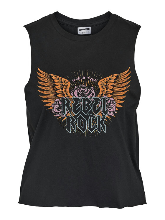 Noisy May Noisy May Marškinėliai Rebel 27034002 Juoda Oversize