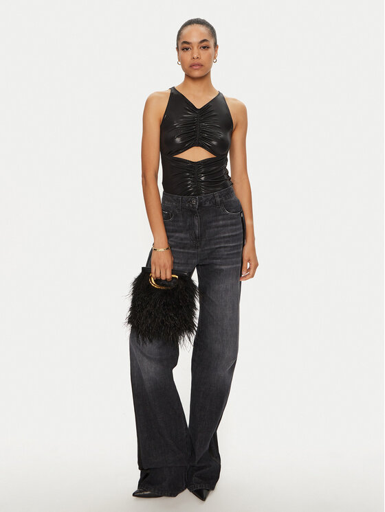 PINKO PINKO Top 103261 A1OE Czarny Slim Fit