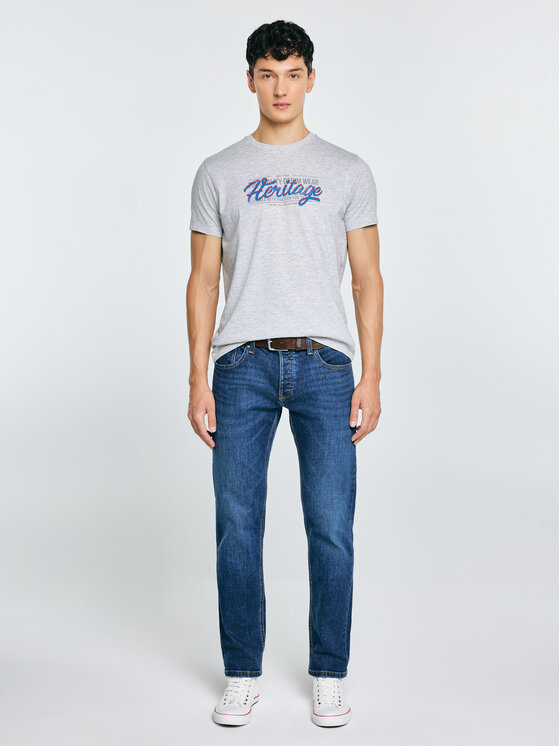 BIG STAR BIG STAR T-Shirt KEREN Szary Basic Fit