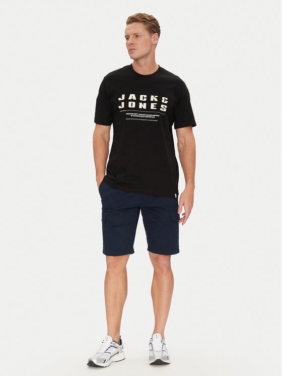 Jack&Jones Jack&Jones Majica Recharge 12274716 Črna Relaxed Fit