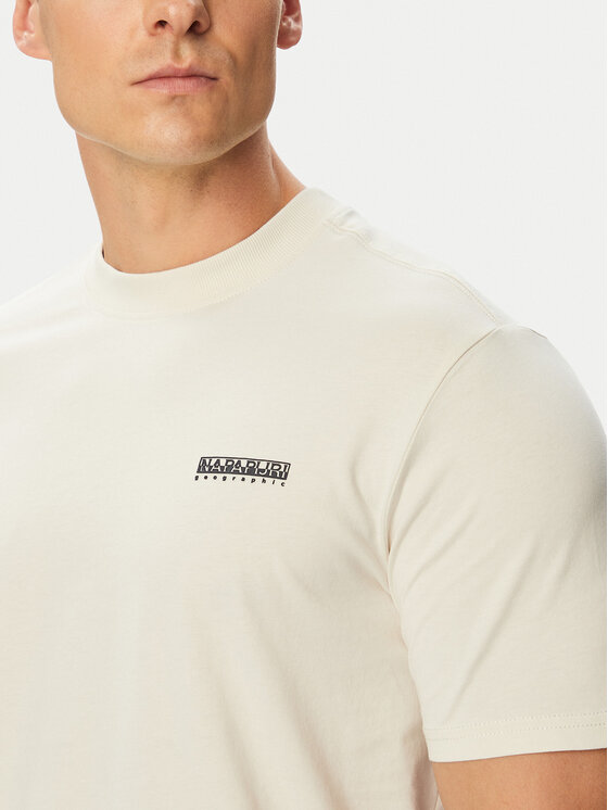 Napapijri Napapijri T-shirt Smallbox NP0A88TR Crema Regular Fit