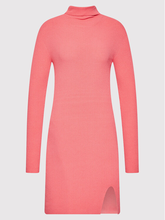 Kontatto Kontatto Kootud kleit 3M8316 Oranž Slim Fit