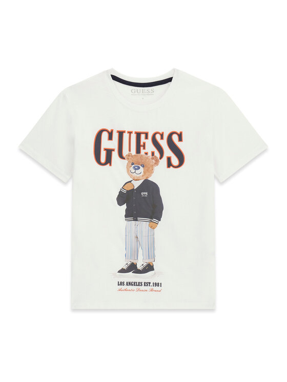 Guess Guess Tričko L6GI09 K8HM4 Biela Regular Fit