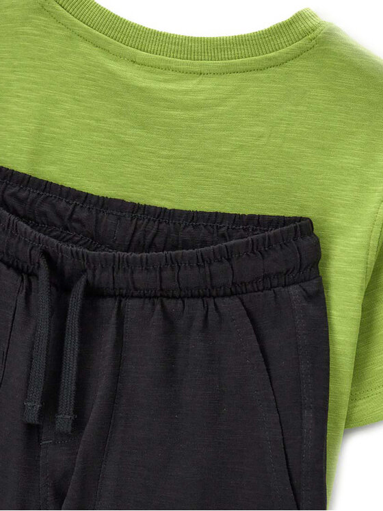 Original Marines Original Marines Set tricou și pantaloni scurți DFPV2270CM Verde Regular Fit