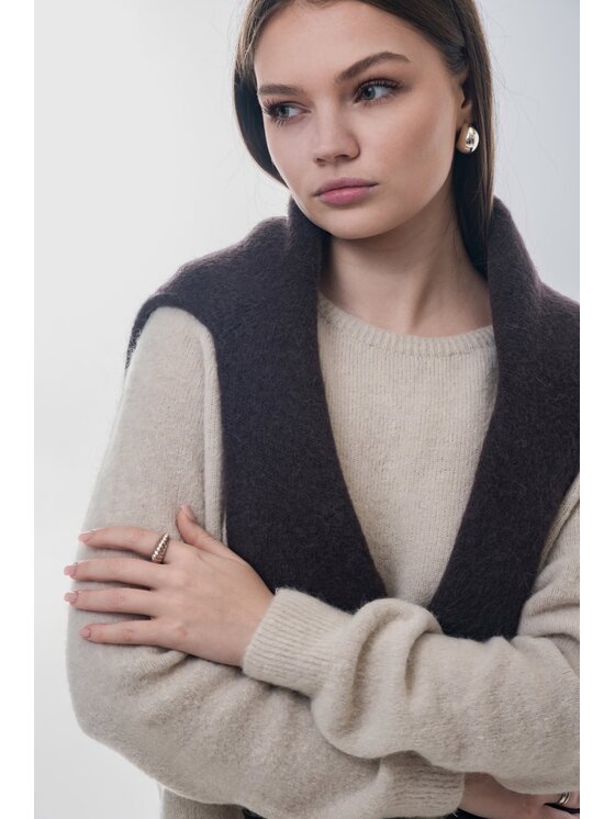 Estro Estro Maglione ER00118757 Beige Loose Fit