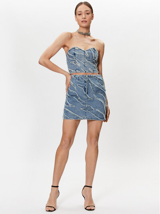 Gestuz Gestuz Marškinėliai Larisa 10906883 Mėlyna Slim Fit