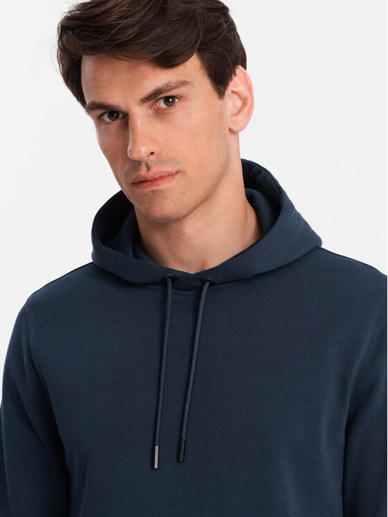 Ombre Ombre Mikina OM-SSBN-0161 Tmavomodrá Regular Fit