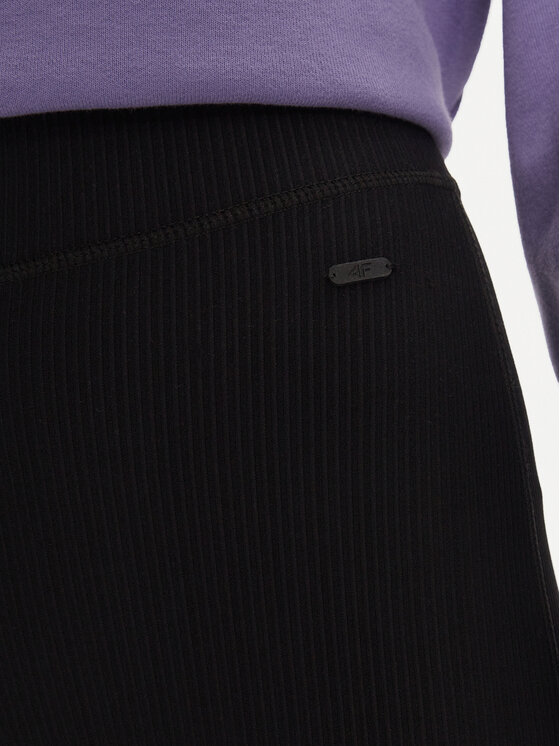 4F 4F Colanți 4FWAW24TTIGF185 Negru Slim Fit