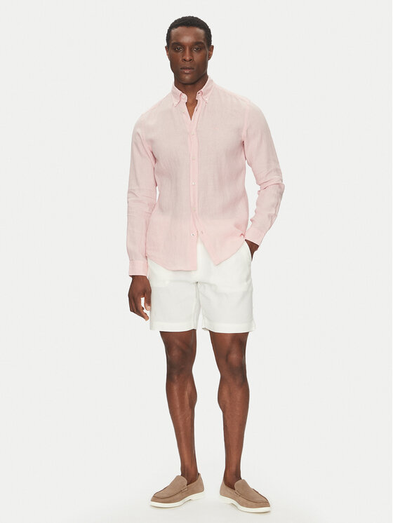 BOSS BOSS Srajca H-Roan-Bd-E-C1-243 50520283 Roza Slim Fit
