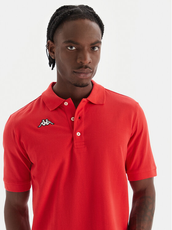 Kappa Kappa Polo Logo Sharas Mss 302B3D0 Czerwony Regular Fit