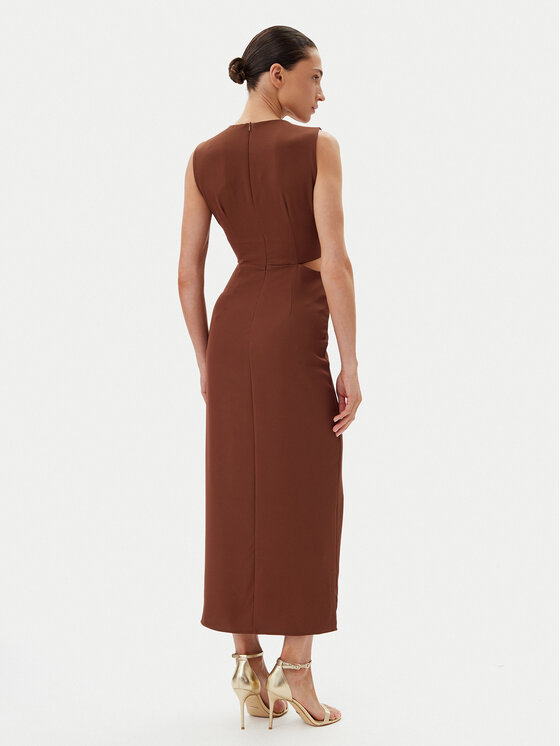Haveone Haveone Официална рокля AFS-N029 Кафяв Regular Fit