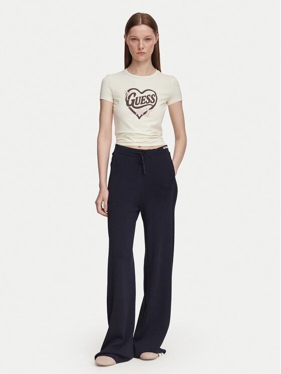 Guess Guess Majica V6YI09 K4276 Svetlo bež Slim Fit