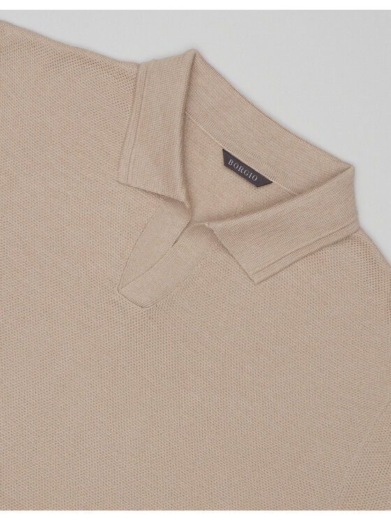 Borgio Borgio Polo provaglio_bz Beżowy Classic Fit