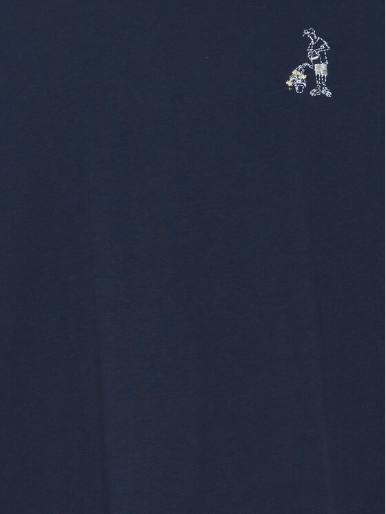 Solid Solid T-Shirt Ilias 21108139 Σκούρο μπλε Regular Fit