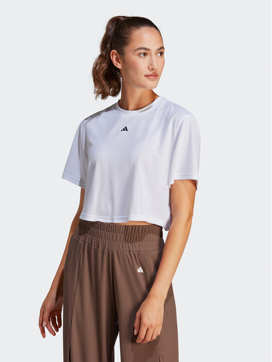 adidas T-Shirt Studio T-Shirt IB8564 Biały Loose Fit | Modivo.pl