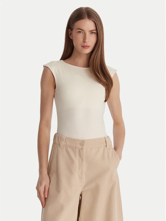 Marella Marella κορμάκι Vigile 2615941021 Εκρού Slim Fit