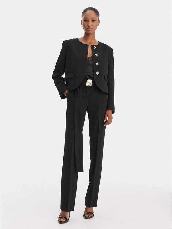 Marella Marella Čino bikses Elica 2613131063 Melns Slim Fit