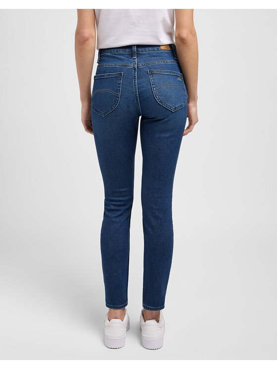 Lee Lee Jeansy HIGH RISE SKINNY Niebieski Slim Fit