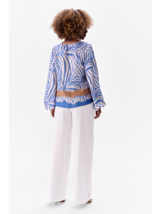 blue shadow blue shadow Bluzka Nova Niebieski Regular Fit