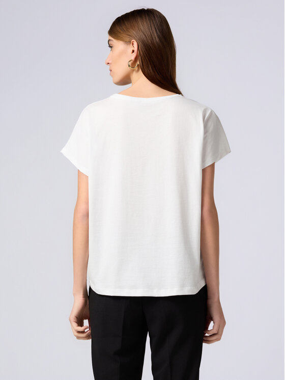 Oltre Oltre T-shirt G422J004225N001 Bianco Over Fit