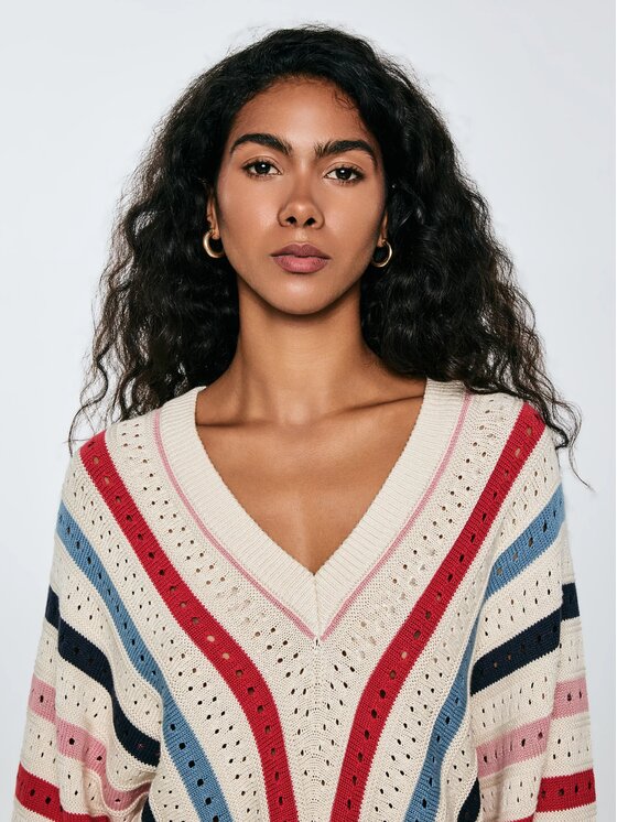 BIG STAR BIG STAR Sweter VIKA_102_160 Beżowy Comfort Fit