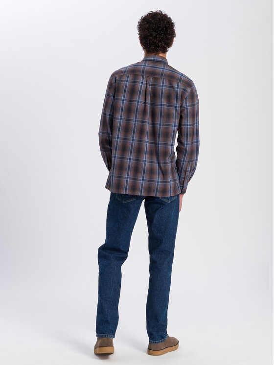 Cross Jeans Cross Jeans Koszula 35491-245 Brązowy Regular Fit
