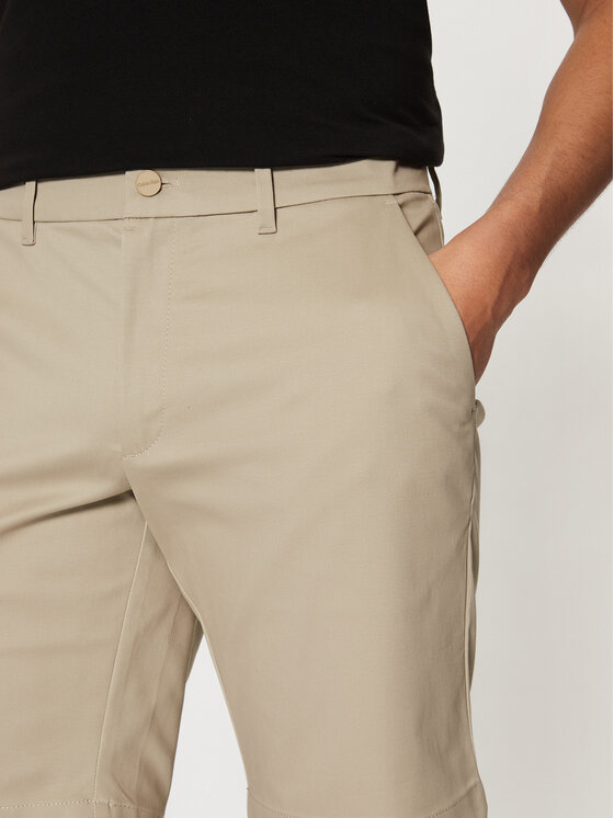 Calvin Klein Calvin Klein Riidest šortsid K10K114071 Beež Slim Fit