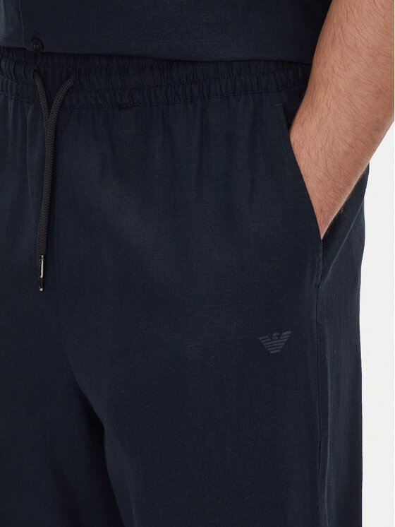 Emporio Armani Emporio Armani Kalhoty z materiálu EM000586 AF12356 UB102 Tmavomodrá Regular Fit